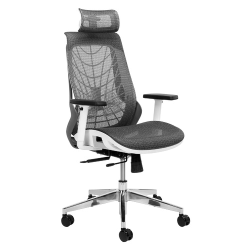 White office chair online back support